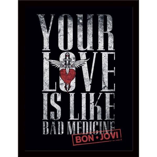 Bon Jovi Bad Medicine Framed Poster