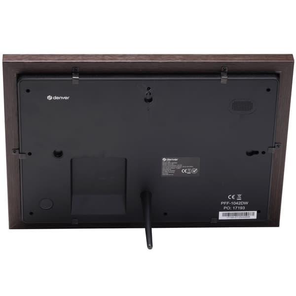PFF-1042DW 10,1” digital Wi-Fi-fotoramme med FRAMEO-programvare. Mørk treramme.