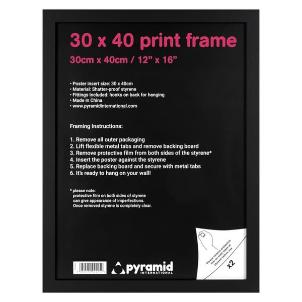 Pyramid International Moulded Frame Black 40cm x 30cm