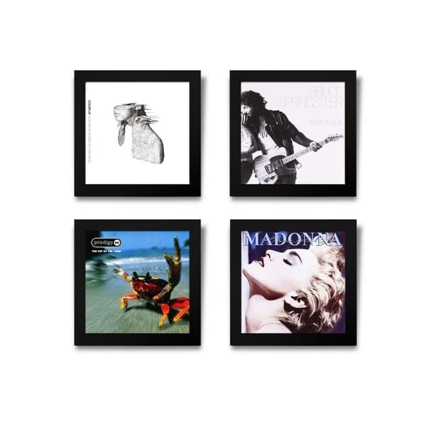 Vinyl frame: Show And Listen - Black (4-pack)