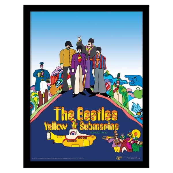 The Beatles Yellow Submarine Framed Poster Multicoloured 40cm x 30cm