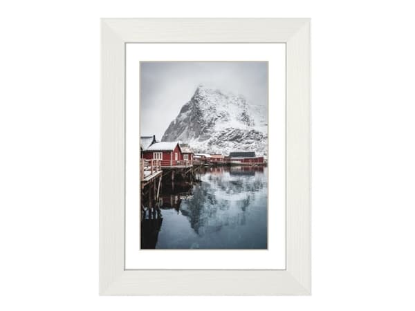 Hama Oslo, Enbildsram, Glas, MDF, Vit, Bord, Vägg, 9 x 13 cm, Reflekterande