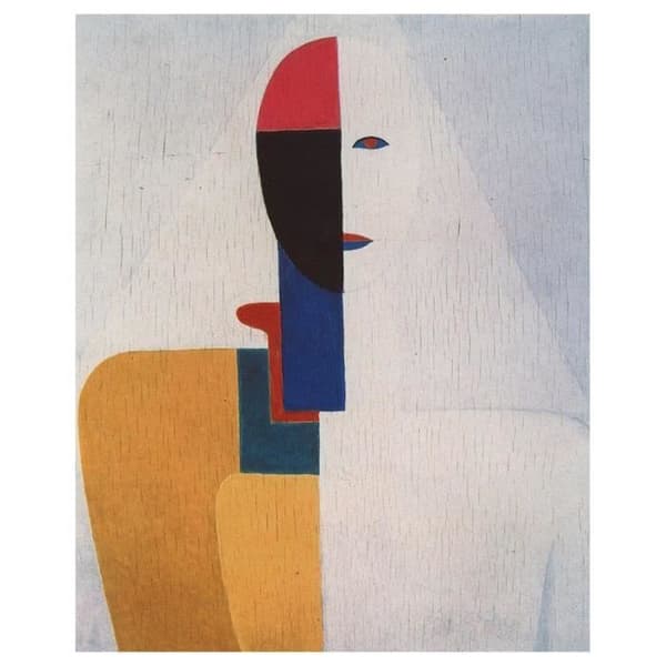 Legendarte - Målning, tryck på duk - Byst av kvinna Kazimir Malevich cm. 50x60