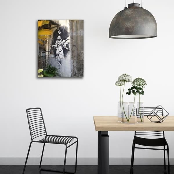 Legendarte - Målning, Tryck på duk - Madonna med en pistol i Neapel, Banksy cm. 60x80
