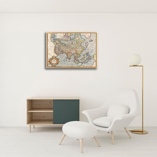 Legendarte - Målning, Tryck på duk - Kartografi - Gammal karta nr 41 cm. 40x50