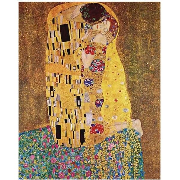 Legendarte - Målning, Tryck på duk - Kyssen (Klimt) Gustav Klimt cm. 80x100