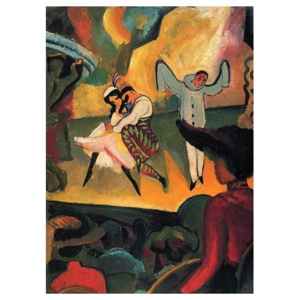 Legendarte - Målning, Tryck på duk - Balett Russe August Macke cm. 50x70