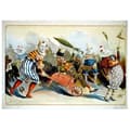 Miniatyrbild 1 av 4: Legendarte - Vintage reklamaffisch Fem cirkusclowner - målning, tryck på duk cm. 50x70