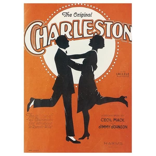 Legendarte - Vintage Music Cover The Original Charleston - Målning, Canvastavla cm. 50x70