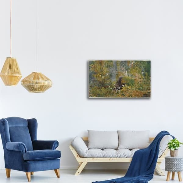 Legendarte - Målning, Tryck På Duk - På Spåret - Homer Winslow cm. 50x80