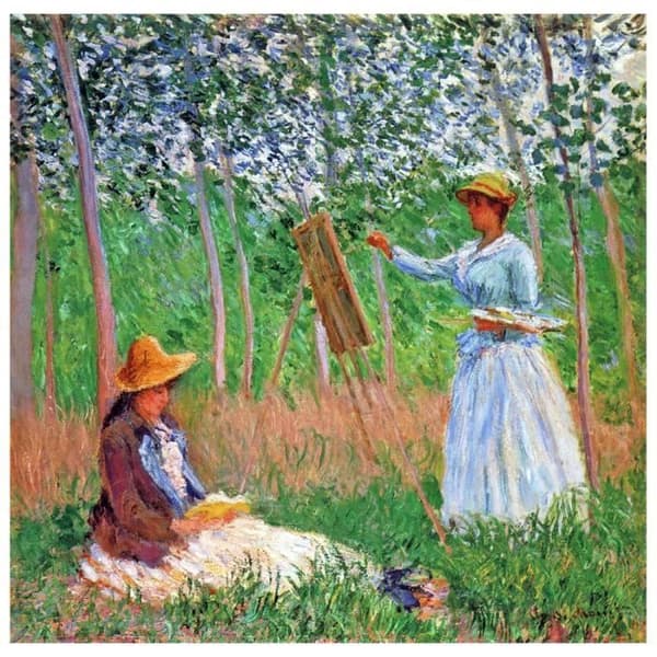 Legendarte - Målning, tryck på duk - I skogen av Giverny Claude Monet cm. 50x50