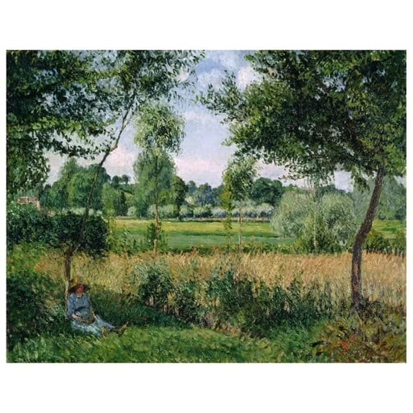 Legendarte - Målning, Tryck på duk - Effekt av solljus på morgonen, Éragny - Camille Pissarro cm. 60x80