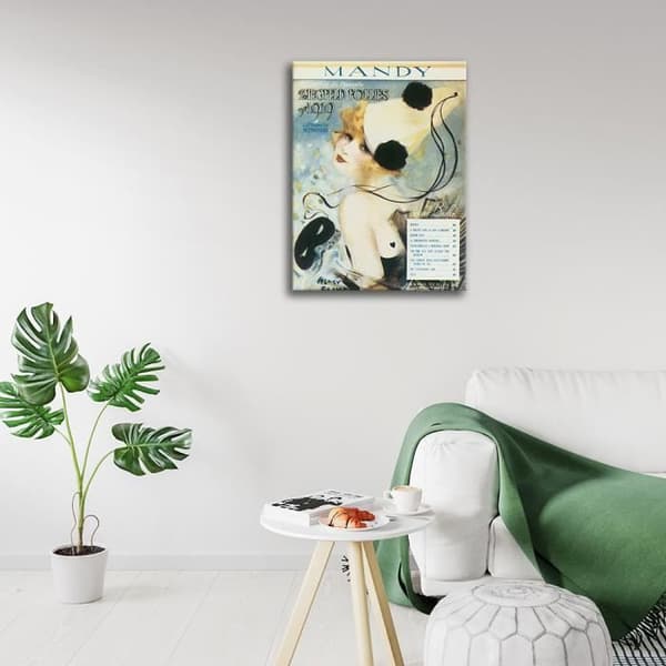 Legendarte - Vintage Music Cover Mandy (Ziegfeld Follies 191) - Målning, Tryck på duk cm. 50x70