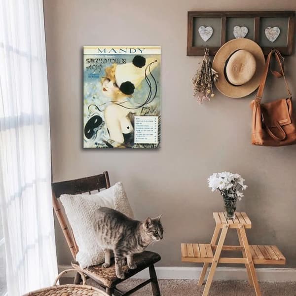 Legendarte - Vintage Music Cover Mandy (Ziegfeld Follies 191) - Målning, Tryck på duk cm. 50x70