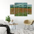 Miniatyrbild 2 av 4: Målning, tryck på duk - Vallmofältet Vincent Van Gogh cm. 150x100 Typ A2 (5 paneler)