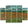 Miniatyrbild 1 av 4: Målning, tryck på duk - Vallmofältet Vincent Van Gogh cm. 150x100 Typ A2 (5 paneler)