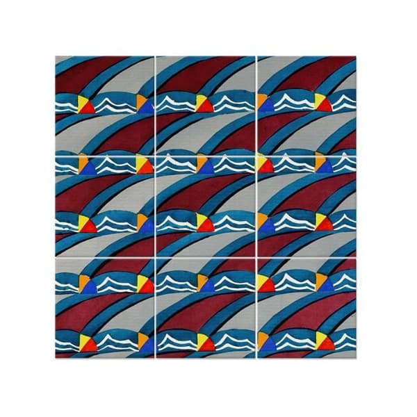 Legendarte - Multi Panel Painting Kunstgewerbliche Schmuckformen fur die Flache Pl 41 - Christian Stoll cm. 150x150 (9 paneler)