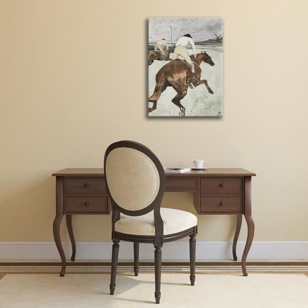 Legendarte - Målning, tryck på duk - Jockeyn - Henri de Toulouse Lautrec cm. 50x70