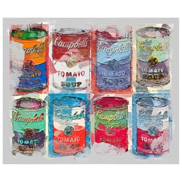 Legendarte - Målning, Tryck på duk - Set med burkar cm. 50x60