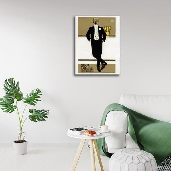 Legendarte - Vintage Bar Riche reklamaffisch - Målning, Canvastryck cm. 50x70