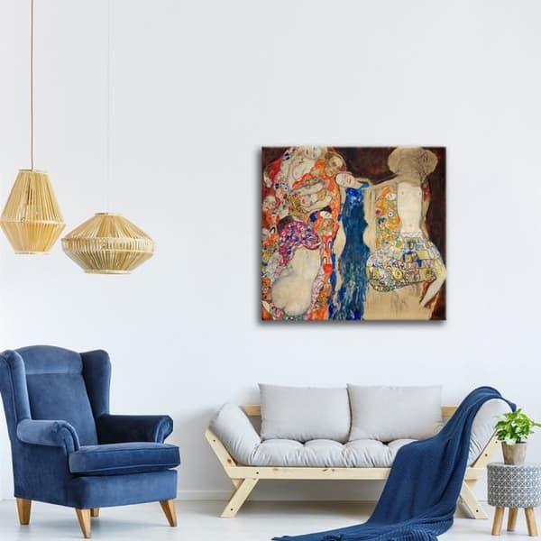 Legendarte - Målning, Tryck på duk - Bruden Gustav Klimt cm. 50x50