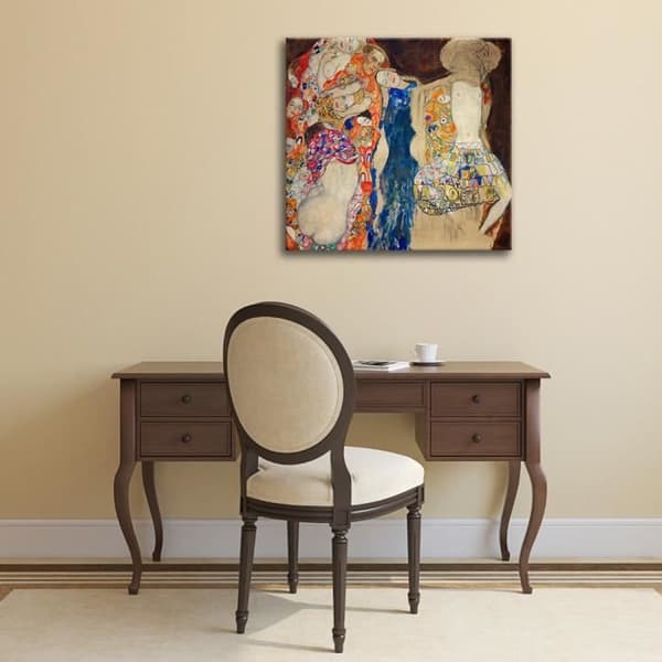 Legendarte - Målning, Tryck på duk - Bruden Gustav Klimt cm. 50x50