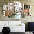 Miniatyrbild 2 av 4: Legendarte - Målning, Tryck på duk - Bro över kanalen i Venedig cm. 150x100 (5 paneler)