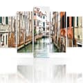 Miniatyrbild 1 av 4: Legendarte - Målning, Tryck på duk - Bro över kanalen i Venedig cm. 150x100 (5 paneler)