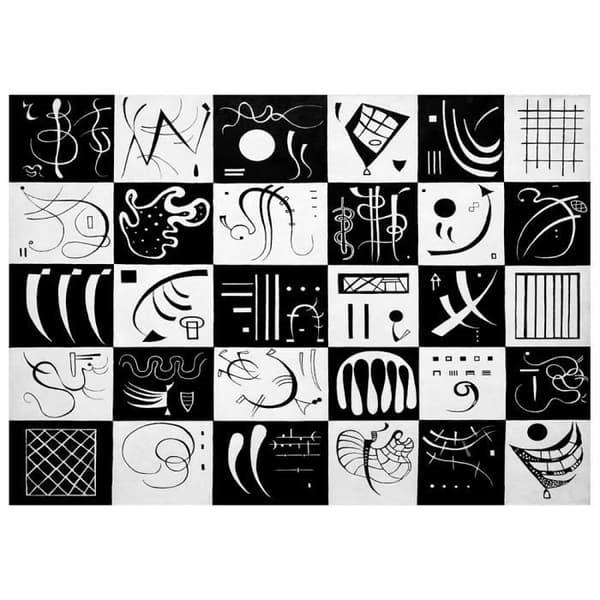 Legendarte - Målning, tryck på duk - Trettio Wassily Kandinsky cm. 50x70