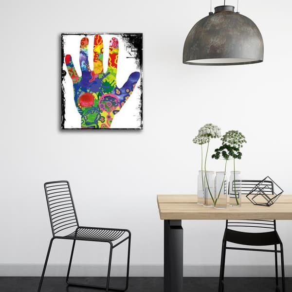 Legendarte - Målning, Tryck på duk - Hand Flerfärgad cm. 50x60