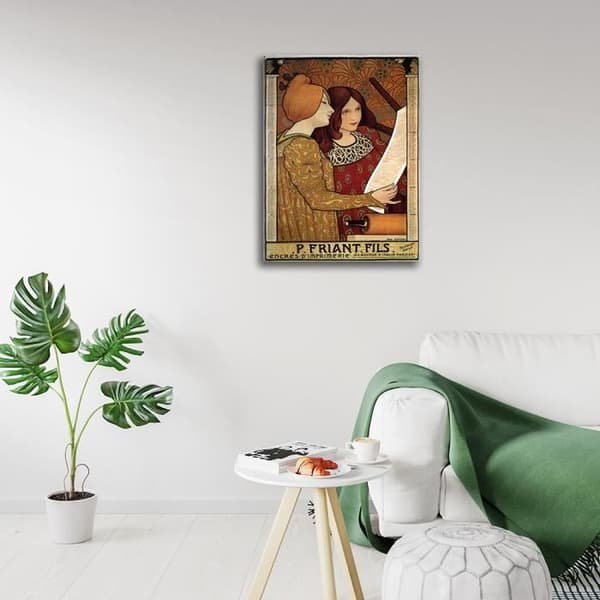 Legendarte - Vintage Advertising Poster Printing Inks P. Friant Fils - Målning, Print On Canvas cm. 50x70