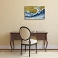 Miniatyrbild 2 av 4: Legendarte - Målning, tryck på duk - Den stora vågen - Katsushika Hokusai cm. 60x90
