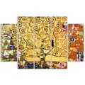 Miniatyrbild 1 av 4: Målning, tryck på duk - Livets träd Gustav Klimt cm. 150x100 Typ A2 (5 paneler)