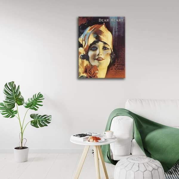 Legendarte - Vintage Music Cover Dear Heart - Målning, Canvastavla cm. 50x70