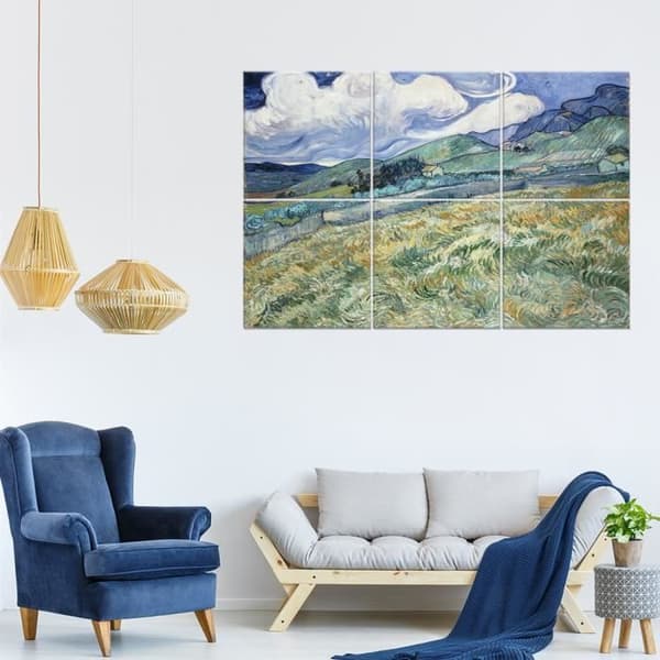 Legendarte - Flerpanelsmålning Vy över Saint-Rémy - Vincent Van Gogh cm. 100x150 (6 paneler)