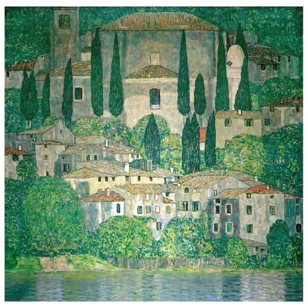 Legendarte - Målning, tryck på duk - Church Of Cassone Gustav Klimt cm. 50x50