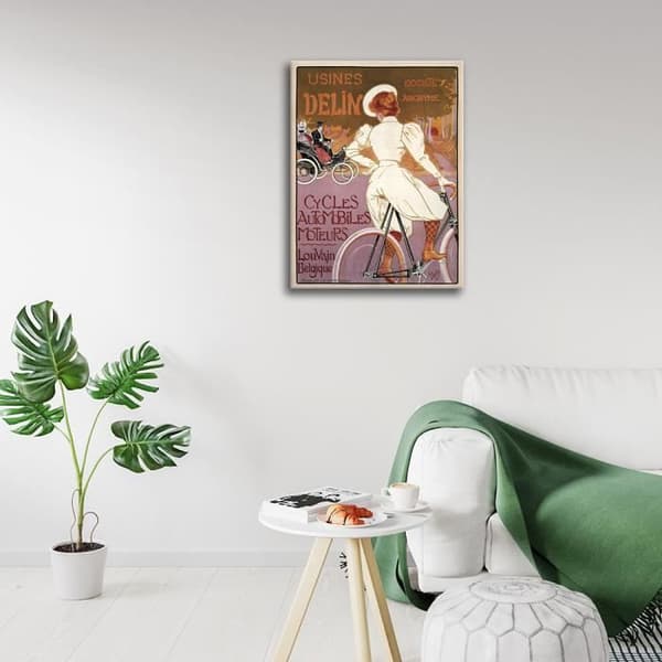 Legendarte - Vintage reklamaffisch Usines Delin - Målning, tryck på duk cm. 50x70