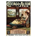 Miniatyrbild 1 av 4: Legendarte - Vintage Chicago &amp; Alton Railroad Reklamaffisch - Målning, Canvastryck cm. 50x70