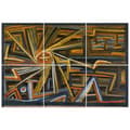 Miniatyrbild 1 av 4: Legendarte - Multi Panel Painting Radiation and Rotation - Paul Klee cm. 100x150 (6 paneler)