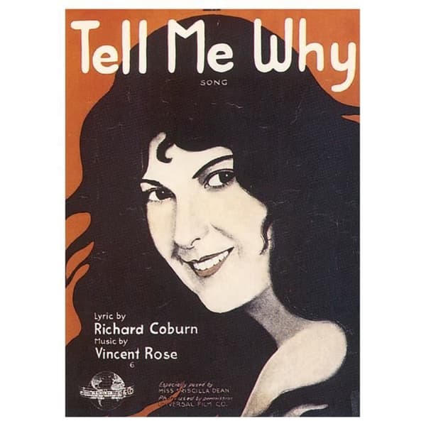 Legendarte - Tell Me Why Vintage Music Cover - Målning, Canvastryck cm. 50x70