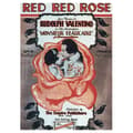 Miniatyrbild 1 av 4: Legendarte - Vintage Red Red Rose Music Cover - Målning, Canvastryck cm. 50x70