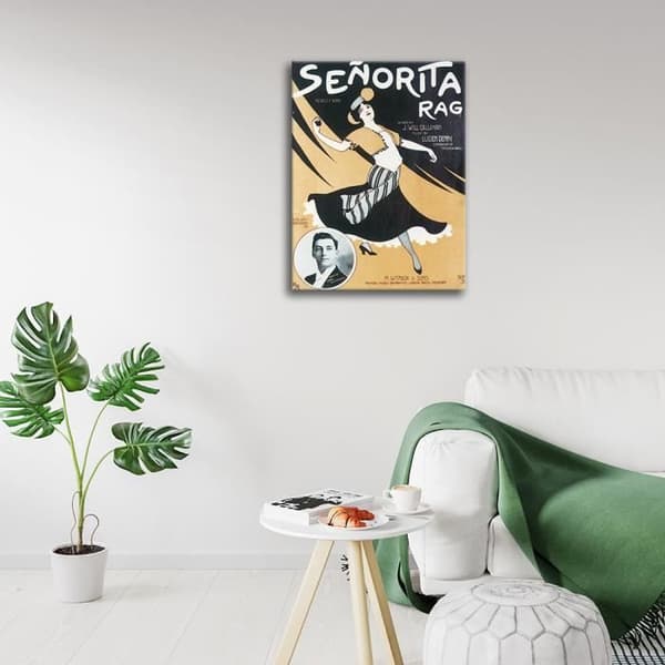 Legendarte - Vintage Musikomslag Señorita Rag - Tavel, Tryck på duk cm. 50x70