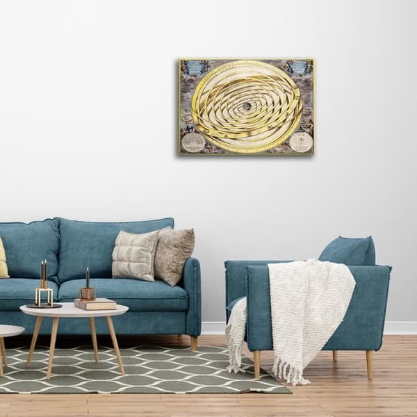 Legendarte - Målning, Tryck på duk - Kartografi - Gammal karta nr 14 cm. 40x50