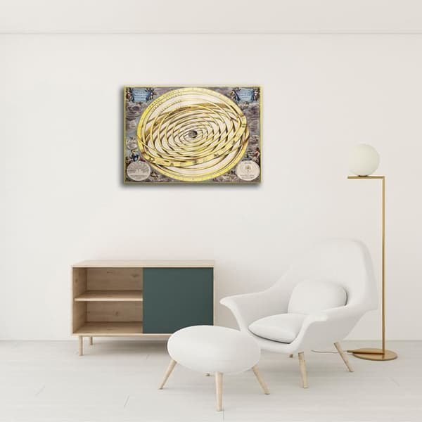 Legendarte - Målning, Tryck på duk - Kartografi - Gammal karta nr 14 cm. 40x50