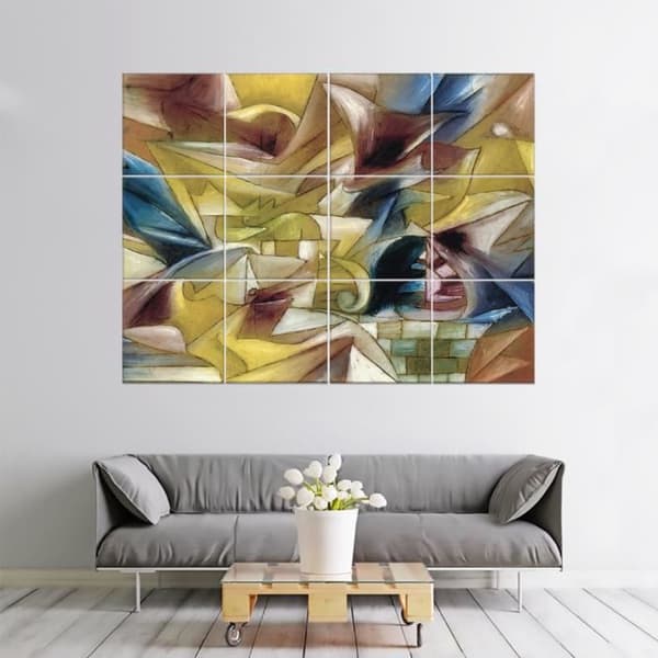 Legendarte - Tropical Garden Multi Panel Målning - Paul Klee cm. 150x200 (12 paneler)