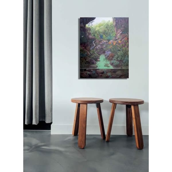 Tavla, Canvastavla - Crane at the River - 40x50cm