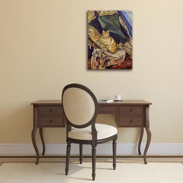 Legendarte - Målning, tryck på duk - Raminou Sittande på ett draperi Suzanne Valadon cm. 50x70