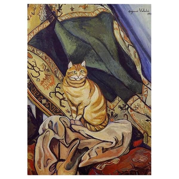 Legendarte - Målning, tryck på duk - Raminou Sittande på ett draperi Suzanne Valadon cm. 50x70