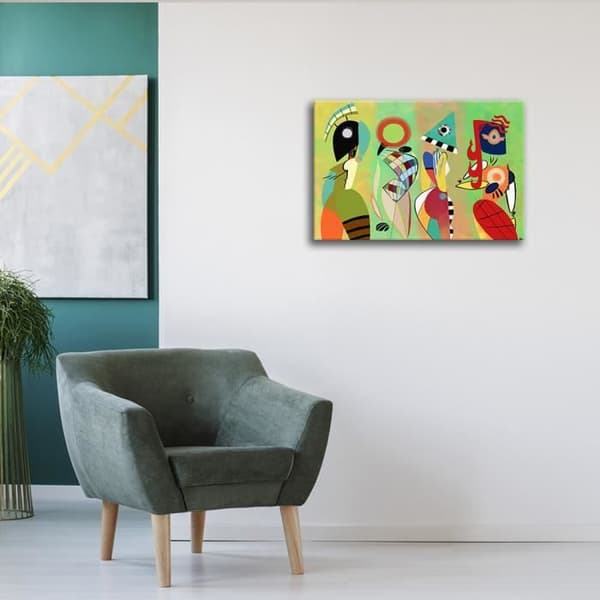 Legendarte - Målning, Tryck på duk - Las Musas De Kandinski cm. 50x70