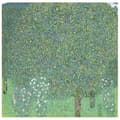 Miniatyrbild 1 av 4: Legendarte - Målning, Tryck på duk - Rosenbuskar under träden Gustav Klimt cm. 60x60